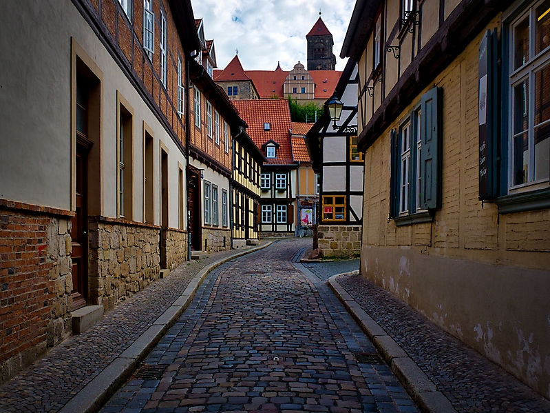 Quedlinburg Gasse ohne Autos