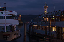 Lindau - Hafen bei Nacht
